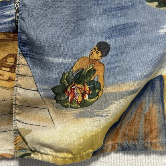 Vintage Reyn Spooner Hawaiian Shirt Mens XL Hula Girls Traditionals Volcano Luau - Picture 8 of 16